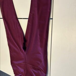 Women's Burgundy Leggings